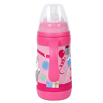 PINKAH -320ML Vacuum Insulated Stainless Steel kids Bottle Nipple Duckbill Nozzle 3 in 1 Multi-Functional Kids Water Bottle (Blush Pink)