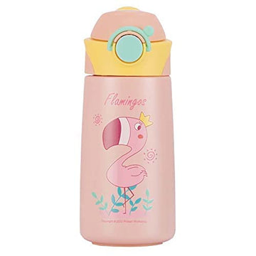 PINKAH 390ML Cartoon Design Vacuum Stainless Steel Bottle for Kids. (Pink)