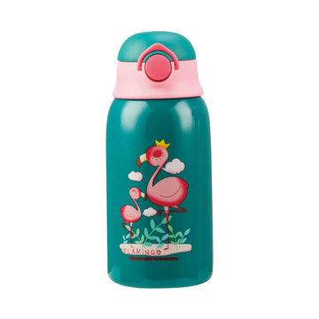 PINKAH 600ML Cartoon Design Vacuum Stainless Steel Bottle for Kids. (Green)