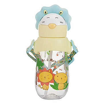 PINKAH (Tritan & pp) 490 ML Drinking Water Bottle with Carry Strap, Straw lid, Leak Proof, BPAfree. (Blue)