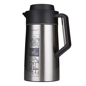 PINKAH -Long Heat Retention 1500Ml Resistant Stainless Steel Vacuum Thermal insularion Kettle. (Silver)