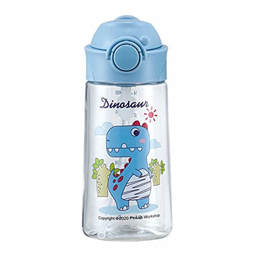 PINKAH (Tritan & pp) 450 ML Drinking Water Bottle with Duckbill Straw (Blue)