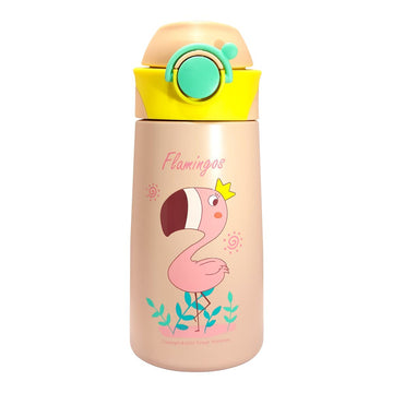 PINKAH 390ML Cartoon Design Vacuum Stainless Steel Bottle for Kids. (Pink)