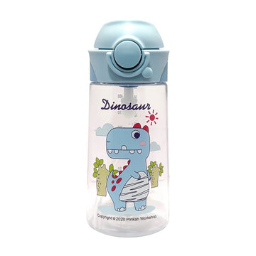 PINKAH (Tritan & pp) 450 ML Drinking Water Bottle with Duckbill Straw (Blue)