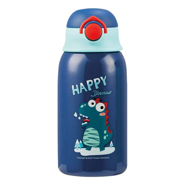 PINKAH 600ML Cartoon Design Vacuum Stainless Steel Bottle for Kids. (Blue)