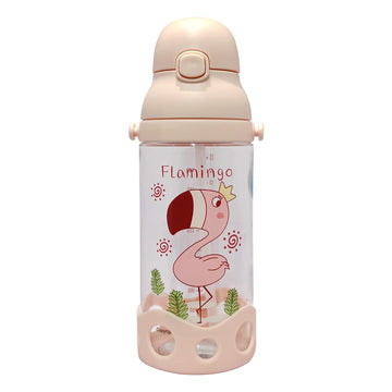 PINKAH 530ml -portable leakproof BPA free - tritan kids bottle for school travel with carry strap (Blush Pink)