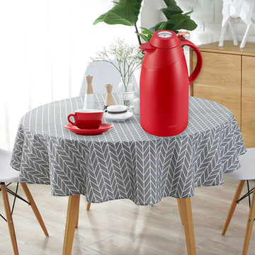 PINKAH Thermal Coffee Carafe 2L Stainless Steel Vacuum Thermos with Temperature Display Lid (Red)