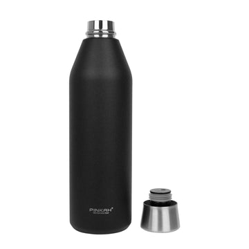 PINKAH 600ML Stainless Steel Vacuum Insulated Water Bottle,Double Wall Cola Shape Water Bottle Reusable Sport Flask 24 Hours Hot