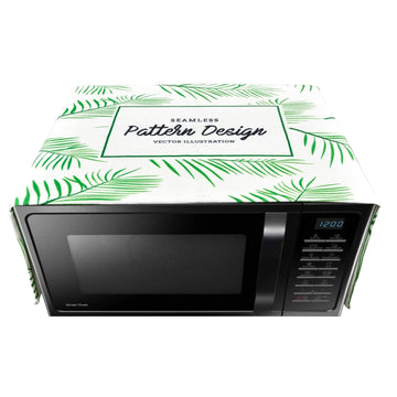 FABKUC Microwave/Oven Top Cotton Cover with 2 Utility Pockets, Splash-Proof, Dustproof Washer Dryer Cover (Stand Out)