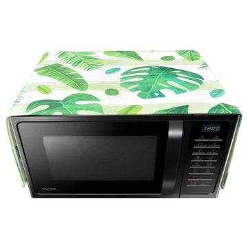 1pc Marble Print Microwave Oven Cover, Polyester Dust-proof Microwave Oven Top  Cover For Home