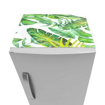 FABKUC Fridge/Refrigerator Top Cotton Cover with 2 Utility Pockets, Splash-Proof, Dustproof Washer Dryer Cover (Forest)