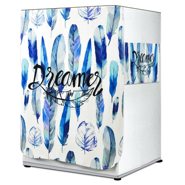 FABKUC Washing Machine Cover | Front-Load (Blue Feather)
