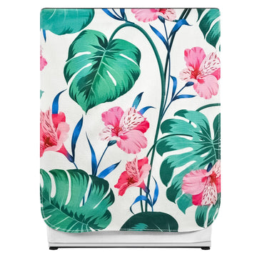 FABKUC Washing Machine Cover | Front - Load (Safflower Green Leaves)